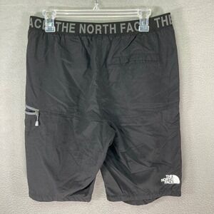 The North Face Mens M/M‎ Black Nylon Polyester Shorts Stretch Waist Logo